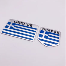Load image into Gallery viewer, Automobile Motorcycle Exterior Accessories Greece National Flag Aluminum Alloy Car Stickers