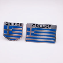 Load image into Gallery viewer, Automobile Motorcycle Exterior Accessories Greece National Flag Aluminum Alloy Car Stickers