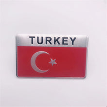 Load image into Gallery viewer, Automobile Motorcycle Exterior Accessories Turkey Turkish National Flag Aluminum Alloy Car Stickers