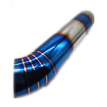 Load image into Gallery viewer, Automobile and motorcycle exhaust pipe muffler tailpipe general stainless steel 304 63 turn 76mm baking blue muffler tailpipe