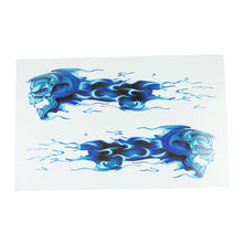 Load image into Gallery viewer, Automobile motorcycle necessary high quality cheap DIY stickers blue flames double skull image drop shipping