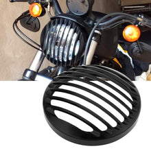Load image into Gallery viewer, Automobiles &amp; Motorcycles for Harley Sportster Xl883/1200 04'-Up Black 5 3/4" CNC Aluminum Motorcycle Headlight Grill Cover Prot