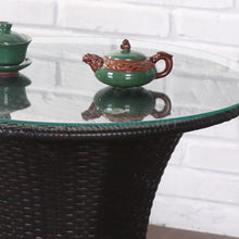 Load image into Gallery viewer, Balcony table and chair wicker chair three-piece small coffee table combination simple leisure outdoor outdoor garden chair