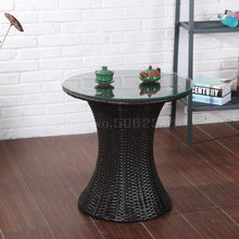 Load image into Gallery viewer, Balcony table and chair wicker chair three-piece small coffee table combination simple leisure outdoor outdoor garden chair