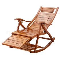 Load image into Gallery viewer, Bamboo Rocking Chair Household Balcony Rocking Chair Reclining Chair Adult Napping Lazy Leisure Rattan Weaving Elderly Leisure