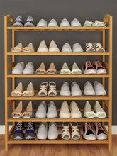 Load image into Gallery viewer, Bamboo Wood Shoe Rack Entryway Shoe Shelf Storage Organizer plant Stand home Storage Shelf Rack Organizer For Bathroom Kitchen