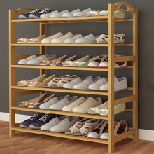 Load image into Gallery viewer, Bamboo Wood Shoe Rack Entryway Shoe Shelf Storage Organizer plant Stand home Storage Shelf Rack Organizer For Bathroom Kitchen