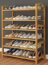 Load image into Gallery viewer, Bamboo Wood Shoe Rack Entryway Shoe Shelf Storage Organizer plant Stand home Storage Shelf Rack Organizer For Bathroom Kitchen