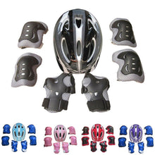 Load image into Gallery viewer, Boys Girls Kids Safety Helmet &amp; Knee &amp; Elbow Pad Set For Cycling Skate Bike Apparel Accessories
