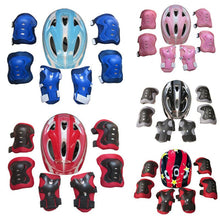 Load image into Gallery viewer, Boys Girls Kids Safety Helmet &amp; Knee &amp; Elbow Pad Set For Cycling Skate Bike Apparel Accessories