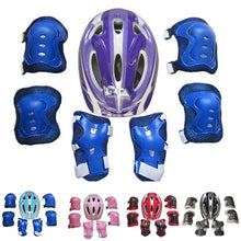 Load image into Gallery viewer, Boys Girls Kids Safety Helmet &amp; Knee &amp; Elbow Pad Set For Cycling Skate Bike Apparel Accessories
