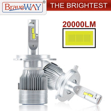 Load image into Gallery viewer, BraveWay H7 LED Car Headlight Bulbs H4 H8 H11 HB3 HB4 9005 9006 LED H7 Canbus H11 Bulb H1 LED Kit Auto Light for Motorcycle H4