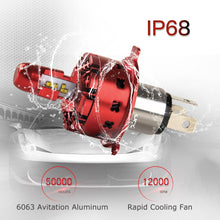 Load image into Gallery viewer, BraveWay ZES Chip Car Headlight H4 LED Bulb 96W 14400LM 6500K Light Automobile Super LED H4 Headlamp Bulb for Motorcycle 12V 24V