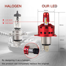 Load image into Gallery viewer, BraveWay ZES Chips Super Bright H4 LED Motorcycle Headlight H4 Hi-Lo Beam 6500K Light 12V Automobile LED Moto Accessories Lamp