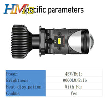 Load image into Gallery viewer, Car/Motorcycle H4 LED Projector Lens Canbus 90W 12V 24V Headlamp 6000K Automobile Lamp H4 Bulb 16000LM Conversion Kit Hi/Lo Beam