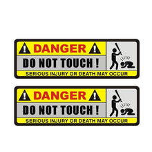 Load image into Gallery viewer, Car Sticker 2X Warning DANGER  Funny DO NOT TOUCH Decorate Automobiles Motorcycles Exterior Accessories PVC Decal,16cm*5.2cm