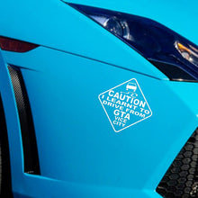 Load image into Gallery viewer, Car Sticker CAUTION I LEARNT TO DRIVE FROM GTA VICE CITY Automobiles Motorcycles Exterior Accessories Vinyl Decal,16cm*16cm