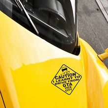 Load image into Gallery viewer, Car Sticker CAUTION I LEARNT TO DRIVE FROM GTA VICE CITY Automobiles Motorcycles Exterior Accessories Vinyl Decal,16cm*16cm