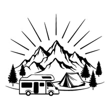 Load image into Gallery viewer, Car Sticker Camping Tent Travel Mountains Landscape Fashion Automobiles Motorcycles Exterior Accessories Vinyl Decal,15cm*12.1cm