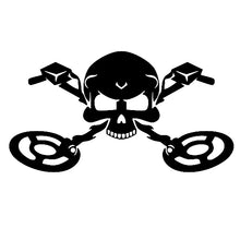 Load image into Gallery viewer, Car Sticker Funny Skull with Metal Detectors Automobiles Motorcycles Exterior Accessories Bumper Window Vinyl Decal,22cm*12cm