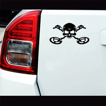 Load image into Gallery viewer, Car Sticker Funny Skull with Metal Detectors Automobiles Motorcycles Exterior Accessories Bumper Window Vinyl Decal,22cm*12cm