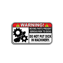 Load image into Gallery viewer, Car Sticker Funny Warning In Machinery Automobiles Motorcycles Exterior Accessories Reflective PVC Decal,11cm*5.6cm