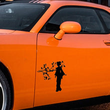 Load image into Gallery viewer, Car Sticker Geisha Japanese Girl Sakura Tree Branch Japan Automobiles Motorcycles Exterior Accessories Vinyl Decal,14cm*13.2cm