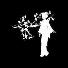 Load image into Gallery viewer, Car Sticker Geisha Japanese Girl Sakura Tree Branch Japan Automobiles Motorcycles Exterior Accessories Vinyl Decal,14cm*13.2cm