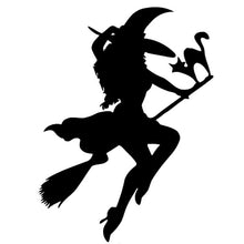 Load image into Gallery viewer, Car Sticker Halloween Witch Flying On Broom Automobiles Motorcycles Exterior Accessories Vinyl Decal,16cm*11.7cm