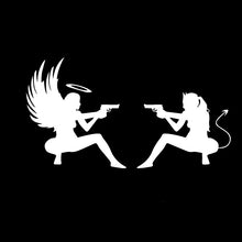 Load image into Gallery viewer, Car Sticker Sexy Devil Angel with Pistol Personalized Custom Automobiles Motorcycles Exterior Accessories Vinyl Decal,18cm*9.8cm