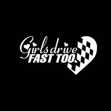 Load image into Gallery viewer, Car Sticker Sexy Girl Drive Fast Too Fashion Heart Style Automobiles Motorcycles Exterior Accessories Vinyl Decals,15cm*7.7cm