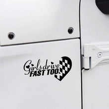 Load image into Gallery viewer, Car Sticker Sexy Girl Drive Fast Too Fashion Heart Style Automobiles Motorcycles Exterior Accessories Vinyl Decals,15cm*7.7cm