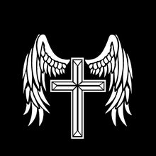 Load image into Gallery viewer, Car Sticker The Cross Angel Will Protect You Cool Covering Automobiles Motorcycles Exterior Accessories Vinyl Decal,14cm*13.2cm
