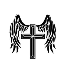 Load image into Gallery viewer, Car Sticker The Cross Angel Will Protect You Cool Covering Automobiles Motorcycles Exterior Accessories Vinyl Decal,14cm*13.2cm