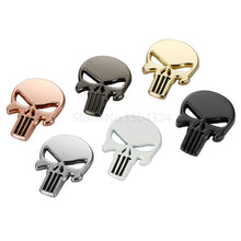 Load image into Gallery viewer, Car Styling 3D Metal The Punisher Skull Emblem Badge Car Stickers and Decals Auto Truck Motorcycle Car Accessories Automobiles