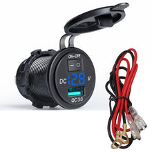 Load image into Gallery viewer, Car Truck Motorcycle Dual USB Port Car Charger Cigarette Lighter Socket Plug LED Voltmeter Phone Charging Adapter