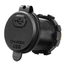 Load image into Gallery viewer, Car Truck Motorcycle Dual USB Port Car Charger Cigarette Lighter Socket Plug LED Voltmeter Phone Charging Adapter