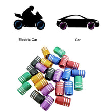Load image into Gallery viewer, Car Valve Cap Automobile Motorcycle Tire Colorful Aluminum Alloy Valve Cap Wheel Hub Valve Cover Valve Stem Caps Dust Covers