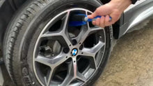 Load image into Gallery viewer, Car Wheel Cleaning Brush Tire Rim Scrub Brush with Anti-Slip Rubber Handle for Automobile and Motorcycle Wheel Tire Cleaner