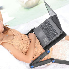 Load image into Gallery viewer, Cooling Laptop Computer Table Bed Aluminum Alloy Foldable Computer Desk iPad Desk Lazy Aluminum Folding Table Dropship