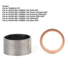 Load image into Gallery viewer, Copper Motorcycle Exhaust Pipe Gasket Seal Washer Fits for Yamaha Rhino 660 YXR660F automobiles Exhaust Pipe Washer New