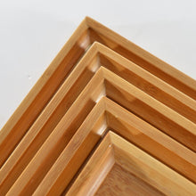 Load image into Gallery viewer, Cordial Shining New bamboo saucer tray rectangle plate of solid wood small pot tray kung fu tea tray Tea Table