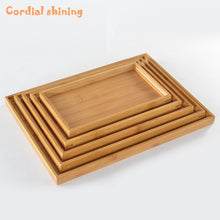 Load image into Gallery viewer, Cordial Shining New bamboo saucer tray rectangle plate of solid wood small pot tray kung fu tea tray Tea Table