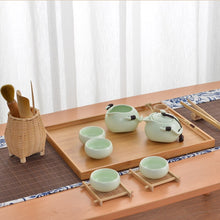 Load image into Gallery viewer, Cordial Shining New bamboo saucer tray rectangle plate of solid wood small pot tray kung fu tea tray Tea Table