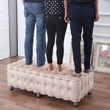 Load image into Gallery viewer, Creative fabric small sofa storage stool for living room clothing store rectangular door change shoe bench ottoman 80*40*40 cm