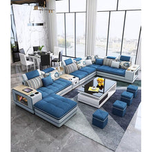Load image into Gallery viewer, Custom Modern Living Room Set  Leather Chesterfield Sofa fabric sofa