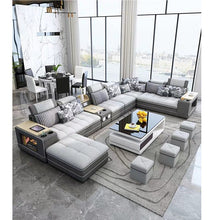 Load image into Gallery viewer, Custom Modern Living Room Set  Leather Chesterfield Sofa fabric sofa