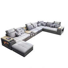 Load image into Gallery viewer, Custom Modern Living Room Set  Leather Chesterfield Sofa fabric sofa