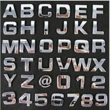 Load image into Gallery viewer, DIY Letters 28mm 3D Alphabet Emblem Chrome Car Stickers Digital Badge Automobiles Logo Car Accessories Motorcycle