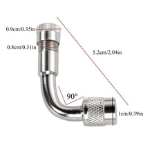 Load image into Gallery viewer, DSYCAR 1Pc 45/90/135 Degree Oblique Tire Tyre Copper Nickel Plated Stem Extension Adaptor Suitable Automobile Motorcycle Bicycle